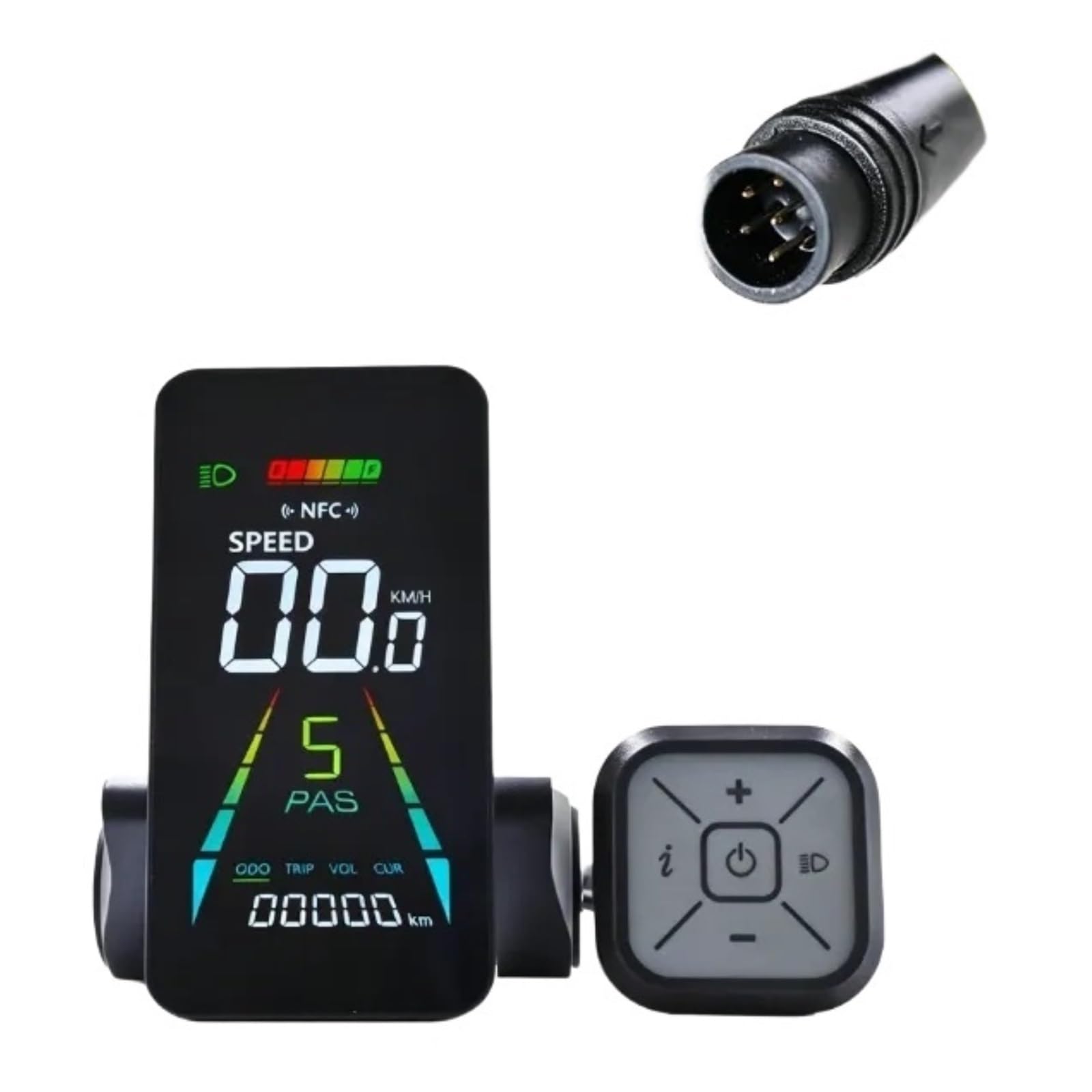 bdfndjnm F4 UART2 NFC Display Accessory Speedometer For 24V–60V Electric Bicycles(6PIN)