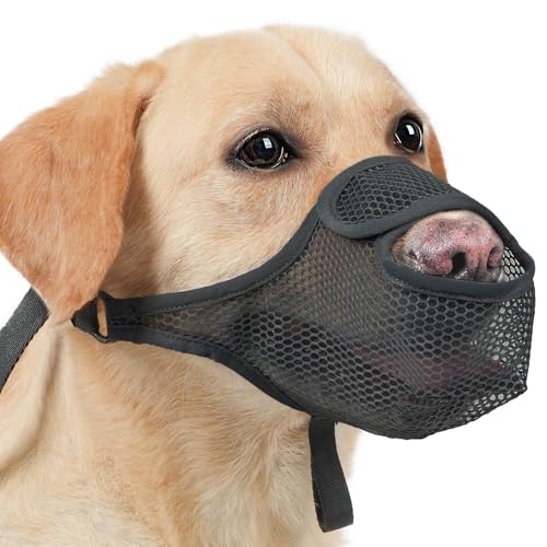 SHUOHONG Muselière Chien Souple Réglable Nylon, Musoliaire Chien Anti-Morsure, Museliere pour Chiens, Museliere pour Chiens Petit, Museliere Chien pour Les...