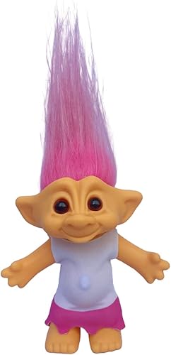 Miniatura 18 de Muñecas retro vintage Troll cromáticas adorables para colecciones, proyectos escolares, artes y manualidades, recuerdos de fiesta, 7.5 pulgadas