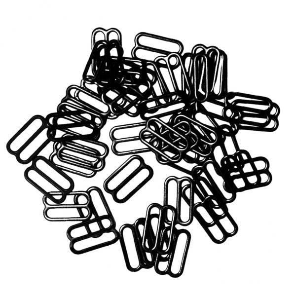 BNF® 10x100 Pieces Metal Black Lingerie Hardware Sewing Clip Hook Eye 10mm-image-8