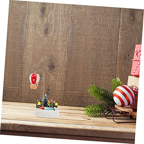 Fomiyes 4 Pcs Music Rotating Ornaments Winter Centerpieces For Table Para Mesa De Gingerbread House Statue Led Christmas House Xmas Party Xmas Gift Christmas Adornment #TOP4