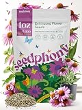 Seedphony Echinacea Seed Pack 1 oz - 9,300 Non-GMO Heirloom Echinacea Seeds for Planting, Perennial Flowers in Waterproof Seed Packet, Coneflower Seeds for Planting Garden Indoor & Outdoor Gardening