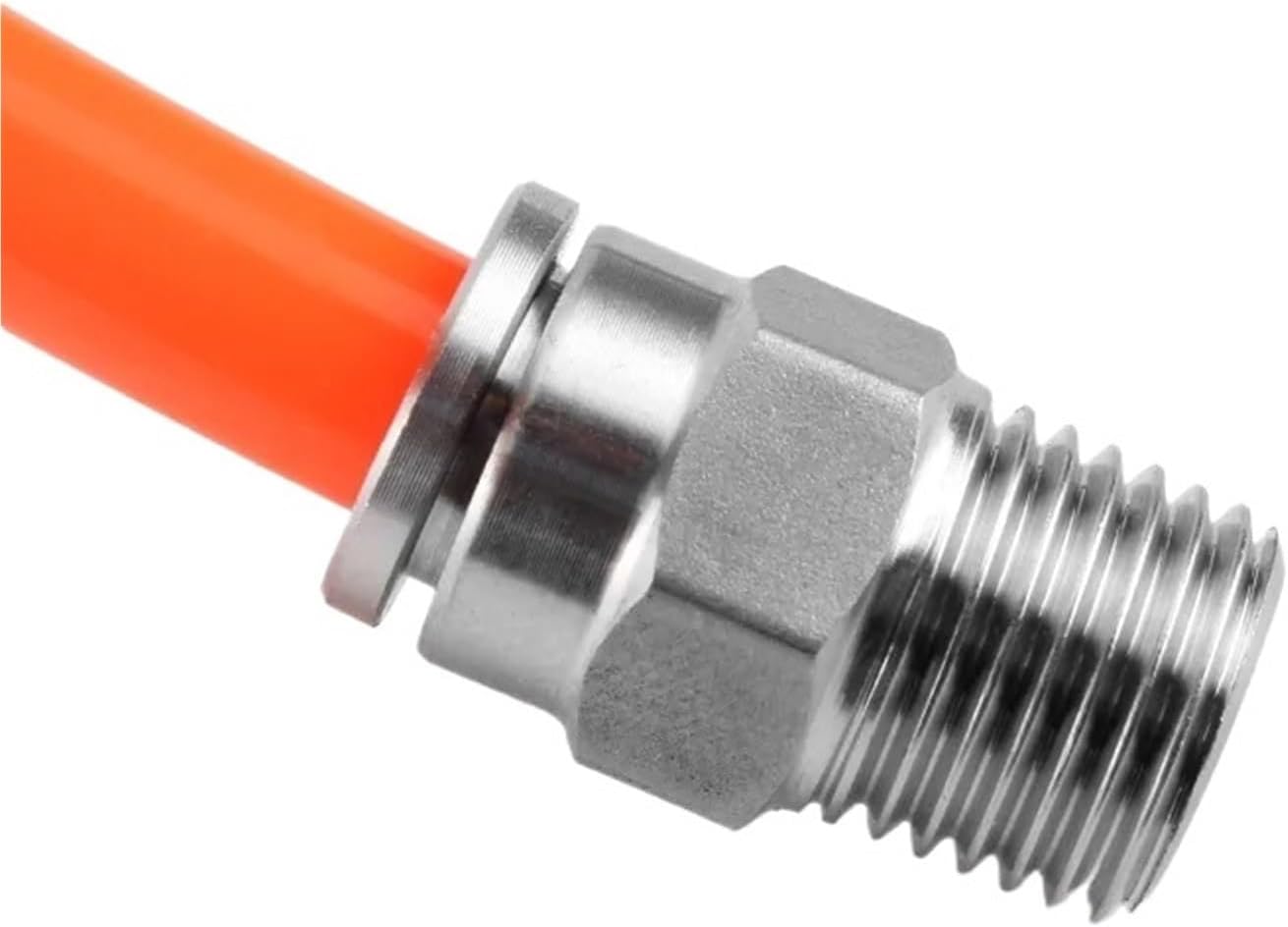 1/8'' Male Thread 304 Stainless Steel Pneumatic Pipe Fitting Push In Quick Connector Fit 4 6 8 10 12mm Tube OD(8mm) Fitting