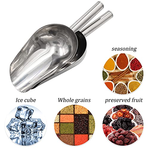 Nomal Ice Scoop, 2 Pack 12 Oz Ice Scooper Stainless Steel Ice Scooper For Ice Maker thumb #4