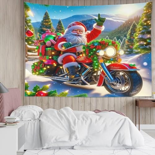 Tenture 3D Père Noël pour habiller un grand mur de dortoir ou de chambre - 5