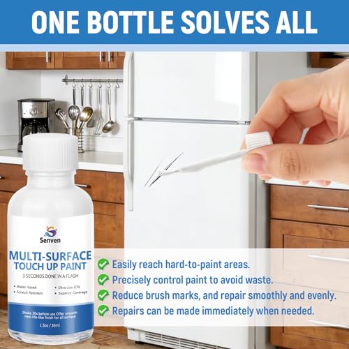 Image of White Paint Multi Surface Semi-Gloss White Touch Up Paint Repair for Metal,Wall,Door,Cabinets,Wood,Furniture, Appliance,Metal, Acrylic Touch Up Paint Pen, Enamel 30ML