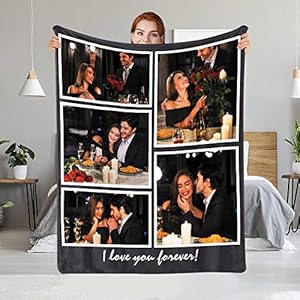 Shinelady Personalized Couples Gifts – Custom Blanket with Photos Customized Picture Blanket Birthday Gifts for…