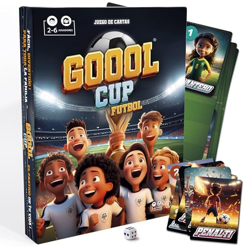 Juegos de Mesa de Cartas de Futbol Familiar Divertido de Viaje - Juego de Mesa para niños 6 7 8 9 10 11 12 años Regalo niño niña de 2 a 6 Jugadores - Jugar con Familia y Amigos (Negro)