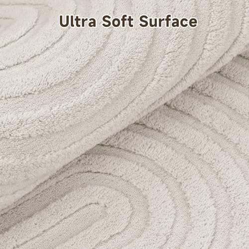 Pauwer 3x8 Area Rugs for Living Room, Modern Non Slip Washable Rug, Beige by Pauwer - Used condition - Image 3