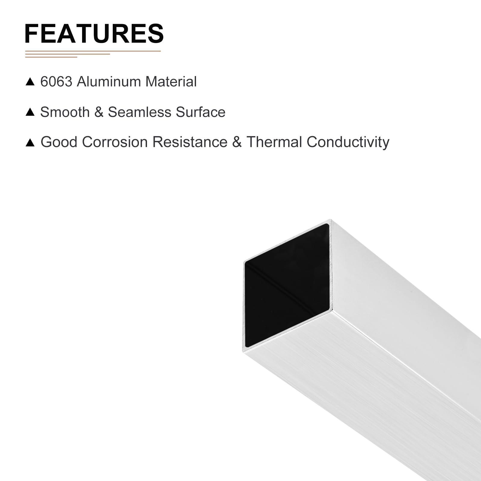 DTGN 20mmx20mmx0.8mmx200mm (Width x Wall Thickness x Length) Square Tube, 2Pack, Good for Industrial Housing Construction - Image 3