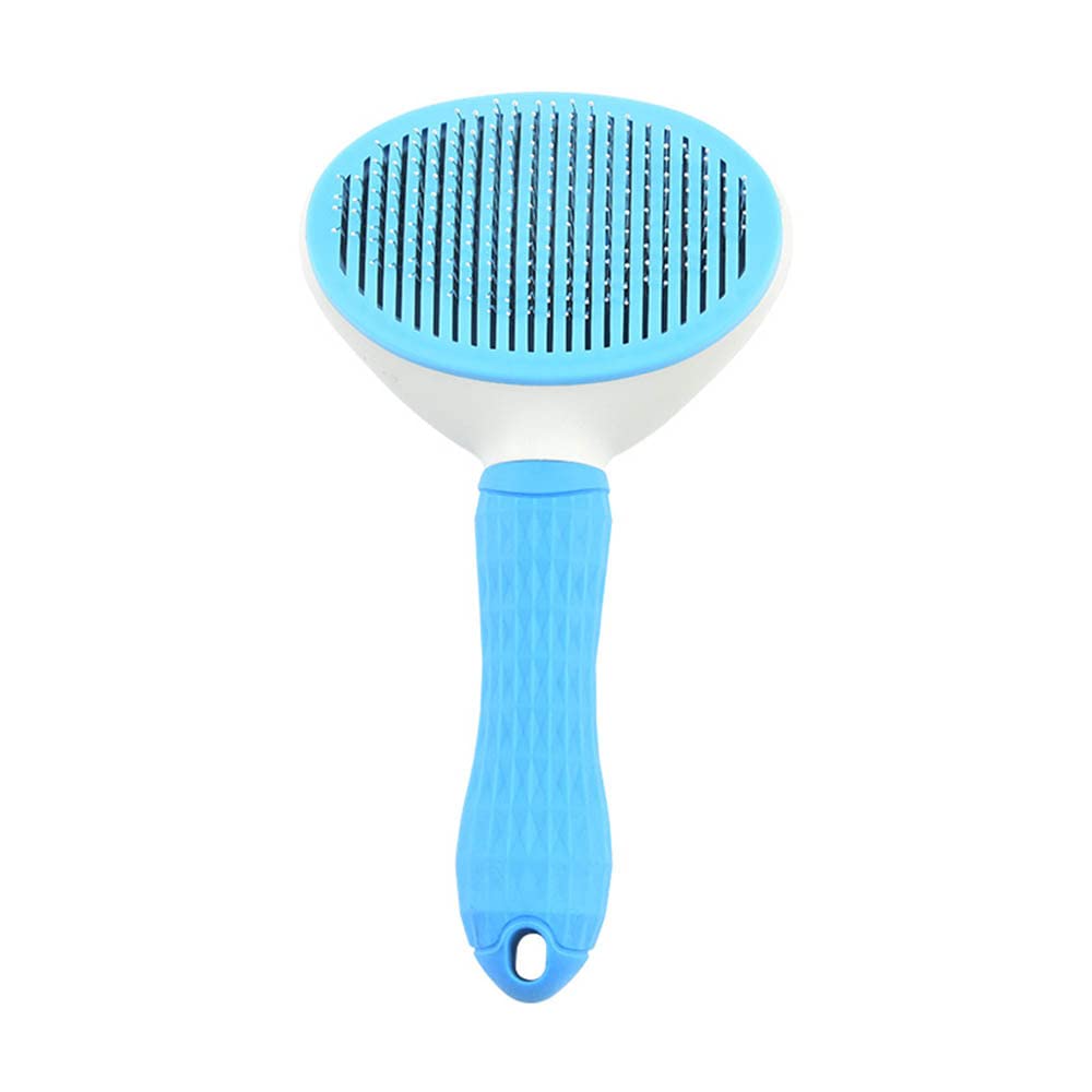 Cat and Dog Pet Hair Removal Brush Shedding Grooming Tools Combs Rakes,Gently Removes Loose Undercoat, Mats and Tangled Hair (Blue)