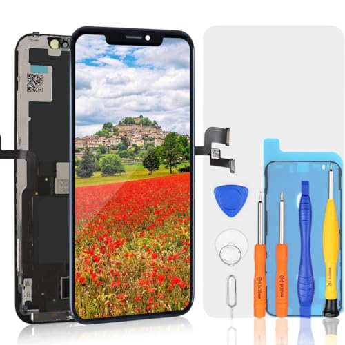 bokman Pantalla para iPhone XS, Pantalla FHD LCD de 5,4 Pulgadas y Repuesto para Pantalla Táctil (Face ID, True Tone Programable)