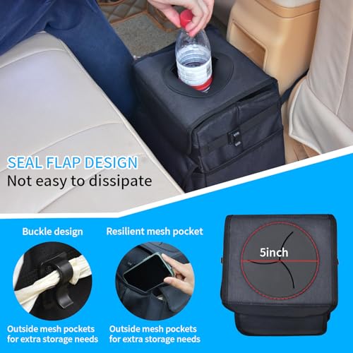Image of Car Trash Can，Two-Pack Large and Small Combination Hanging Detachable Foldable Car Trash Can，100% Waterproof Suitable for SUV, Sedan, Truck Multi-Purpose Storage Box