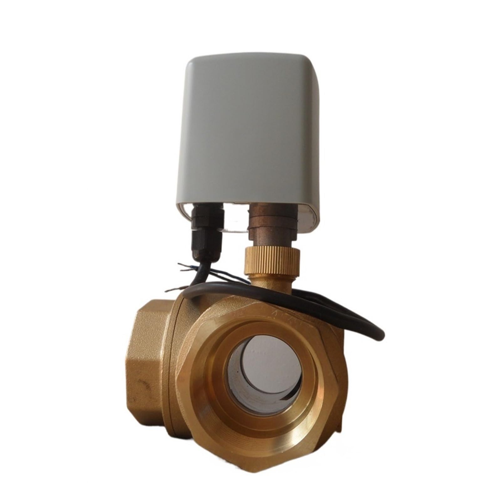 Vanne à Sphère, Vanne À Boisseau Sphérique 1-1/2" Pouce 3 Voies/Type T 3 Fils 2 Commandes Actionneur Électrique en Laiton Motorisé