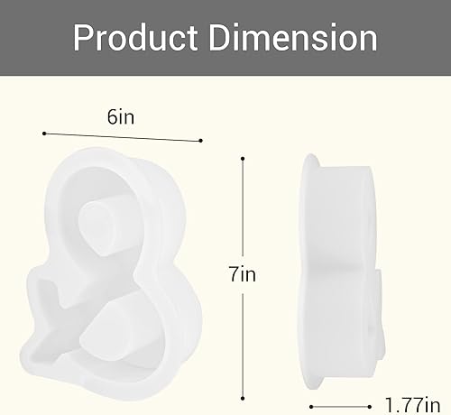 Miniatura 2 de Gartful Moldes de letras grandes de 7 pulgadas para resina, molde de resina epoxi 3D y alfabeto mayúscula, moldes de letras de resina gruesa de la A