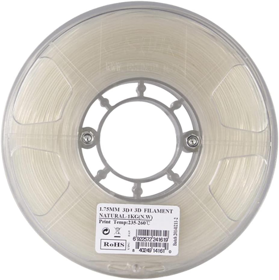 3D Printer Filament, PC Polycarbonate Filament, High-Strength Flame-Retardant Material, 1.75mm, 1kg (2.2lb) Spool-Transparent-Transparent 1KG
