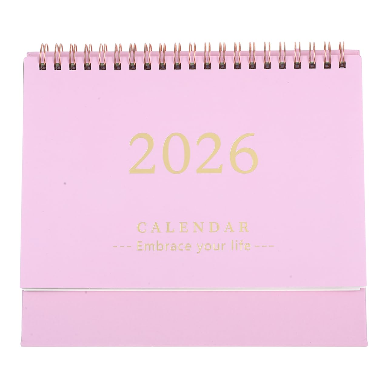 2026 Desk Calendar 2026 Standing Flip Monthly Calendar Desktop Calendar Jul. 2025 - Dec. 2026, Memoranda Lined Pages, Twin-Wire Binding (Pink)