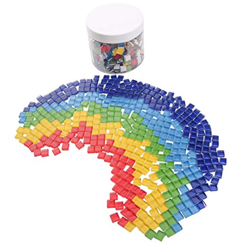 568g Cheap Rainbow Color Crystal Mosaic Supplies, E-Home Shop 20oz Mosaic Chips for Mosaic Crafts Bulk, Mosaic Frame, Mosaic kit(640 Pieces)