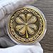 Good Luck Eagle Four-Leaf Clover Lucky Coin Lottery Ticket Scratcher Tool Lucky Charm Gift for Women Men Kids (Single Coin)