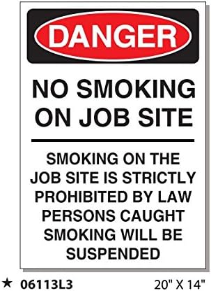 MYSIGN 06113L3-CP "(Danger) No Smoking on this J
