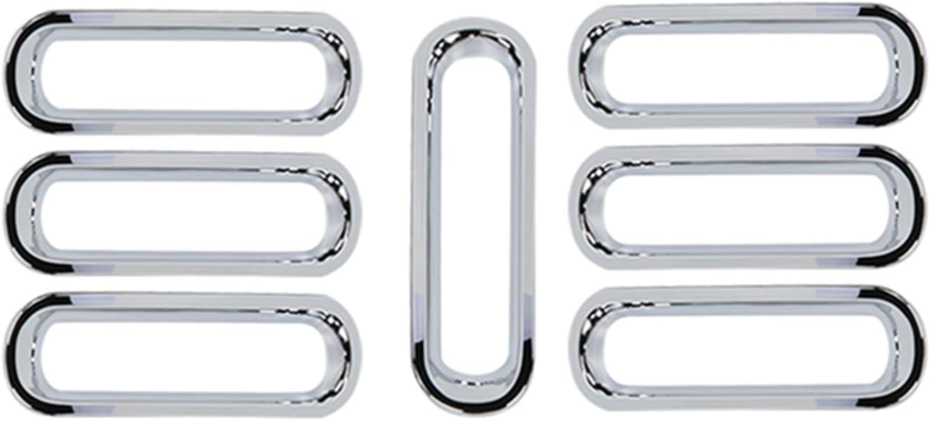 Chrome JK Grill Inserts Front Grille Mesh no Mesh Cover Guard for Jeep Wrangler JK 2007-2017 Clip-on Grille Accessories