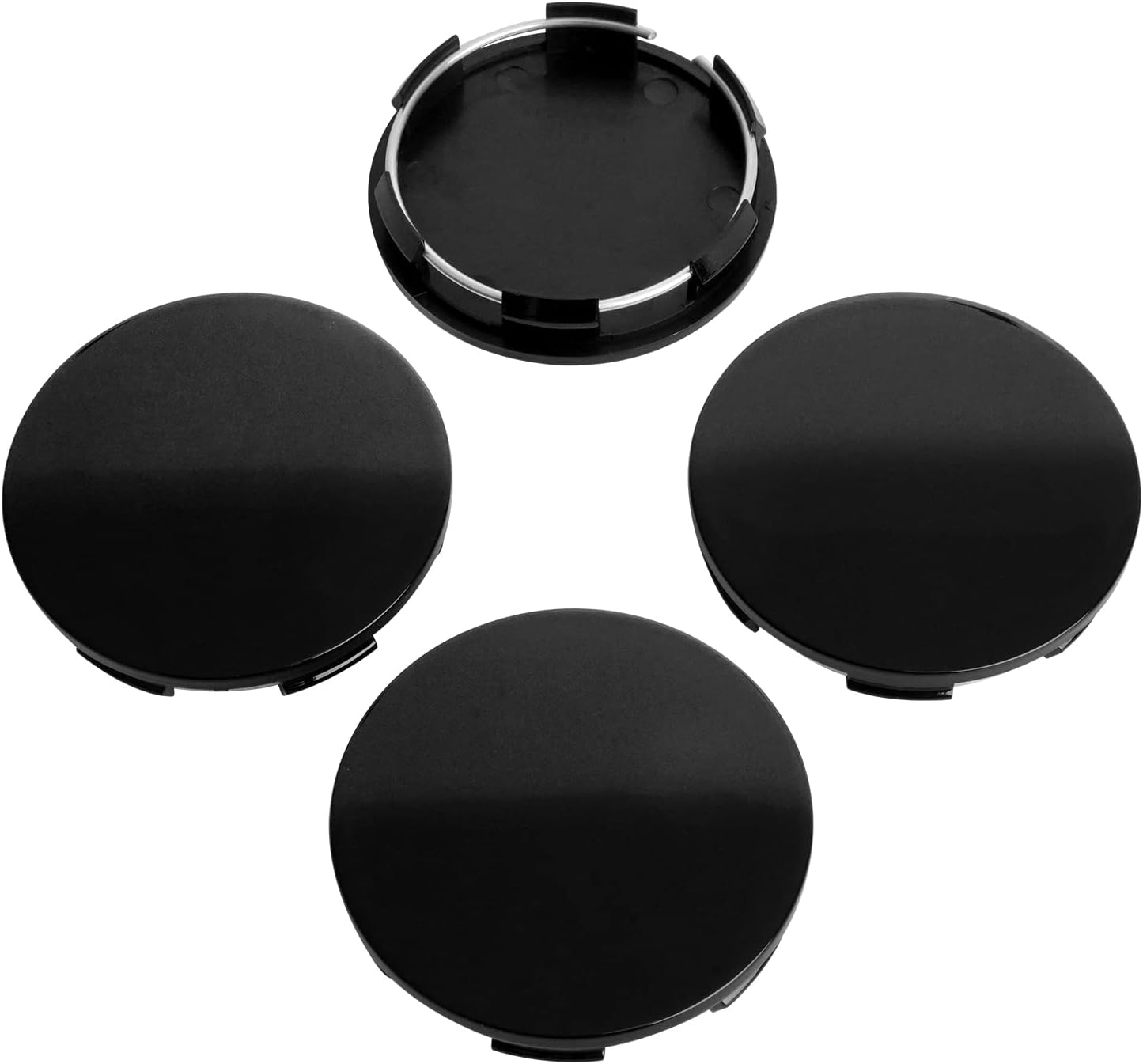 KitsPro 2.7Inch 69MM Wheel Center Caps for Honda 44732S9AA00 Rim Hub Caps, Pack of 4 (Gloss Black, Outer 69MM, Inner 64MM)