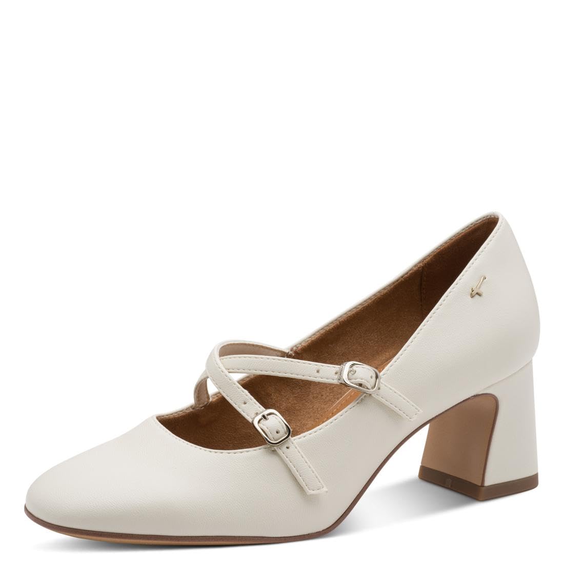 Tamaris Women's pumps with block heel white 3.5 UK