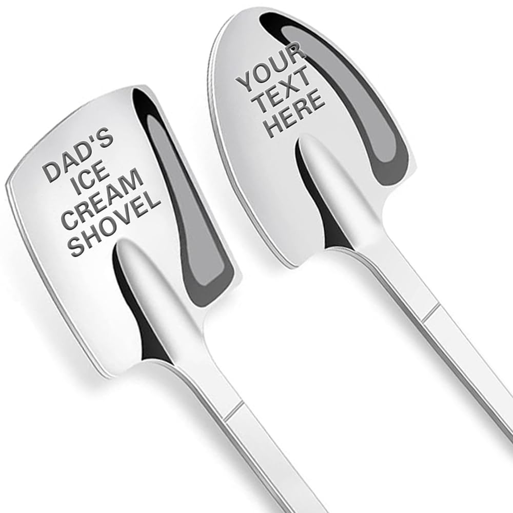 Customized Engraved Spoon Personalised Spoons Coffee Spoons Ice Cream Spoon Teaspoons Dessert Spoons Personalised Gifts for Fathers Day Anniversary Birthday Wedding Christmas