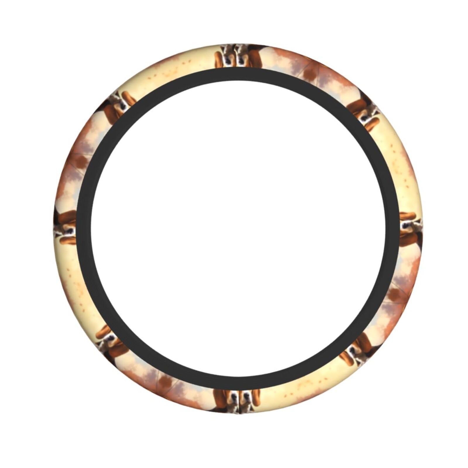 Nerdy Beagle Steering Wheel Cover, Safe, Soft, Breathable, Durable, Thick, Full Surround, Sporty 15 Inch Universal Protective Cover