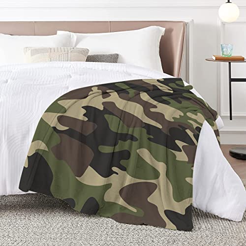 Blessliving Camo Luxury Flannel Fleece Blanket Cozy Fuzzy Warm Flannel Blanket Brown Green Camouflage Blanket Soft Plush Throw Blanket For Teen Boys thumb #5