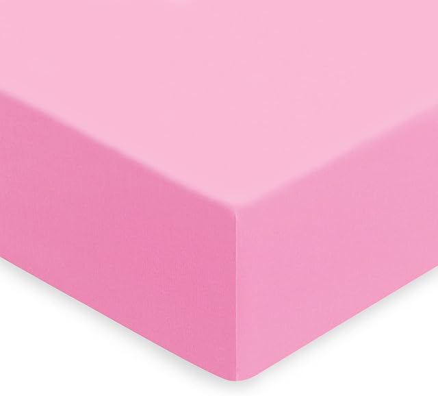Extra Deep Fitted Sheets 16"/40CM Deep Bedsheets 16 Colours. (Double, Pink)