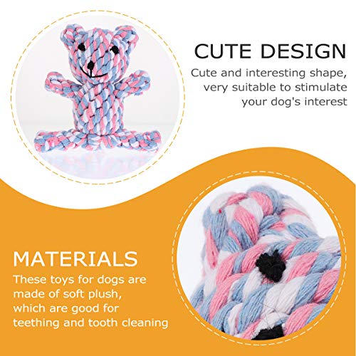 Brinquedo para cães Tehaux - 4 peças de brinquedos para cães de estimação de corda de algodão para t