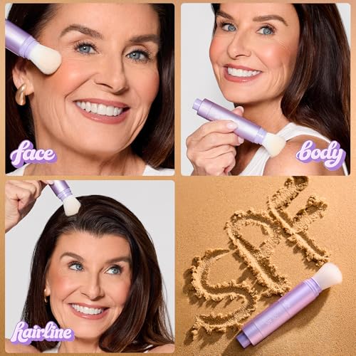 Image of tarte creaseless SPF 30 mineral powder - Brush On Sunscreen for Face, Body & Hairline, Sweat-Resistant 16HR Setting Powder for Makeup & Beach Essentials, vegan & cruelty-free, translucent