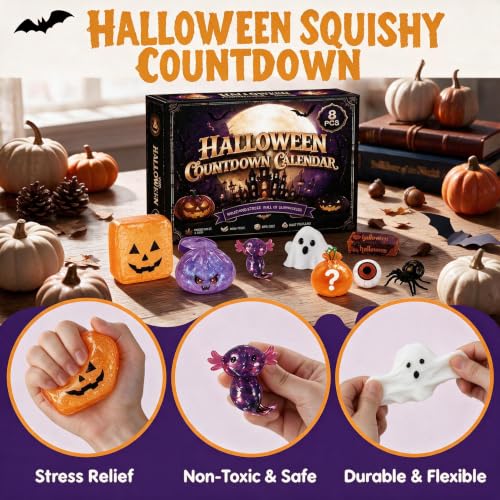8Pcs Halloween Squeeze Toys Taba Fidget Sensory Squshies Toy Set - image 7