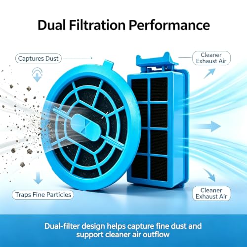 Image of 4 Pack Replacement Filter for Bissell 4052, 4039, 4282K, 4214K, 4051, 4205 | 4026, 4031, 4137, 4173, 4194, 4172, 4342 Vacuum Cleaner Filters Kit with 1 Cleaning Brush