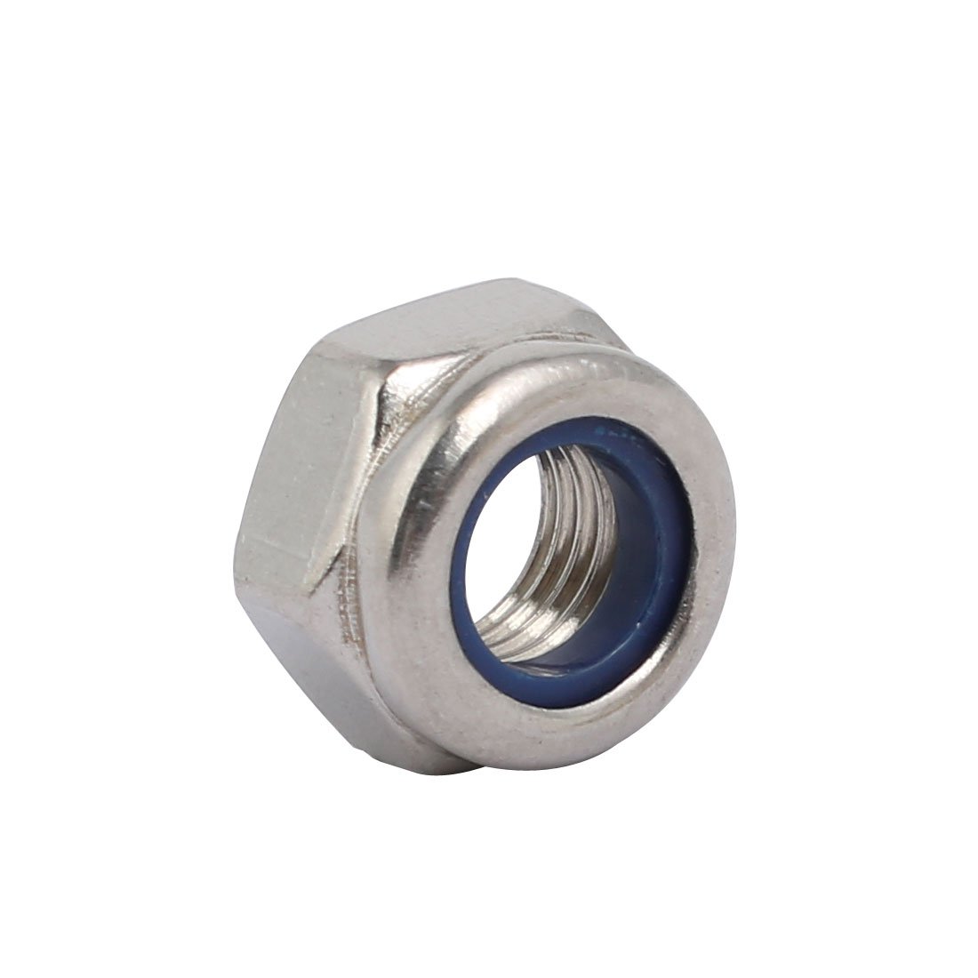 sourcing map 8pz M12 x 1.25mm passo Filettatura metrica passo fine 304 acciaio inossidabile Dado flangia esagonale