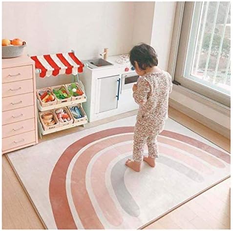 Carpet Cute Mat Baby Play Mats Kids Floor Climbing Rug Mat Children Playmat Nursery Decor Rugs for Bedroom 145 * 105cm (Color : A) 4
