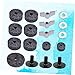 Totority Cymbal Replacement Accessories Set Felt Washers Nuts Pads Sleeves for Drum Kit Grey
