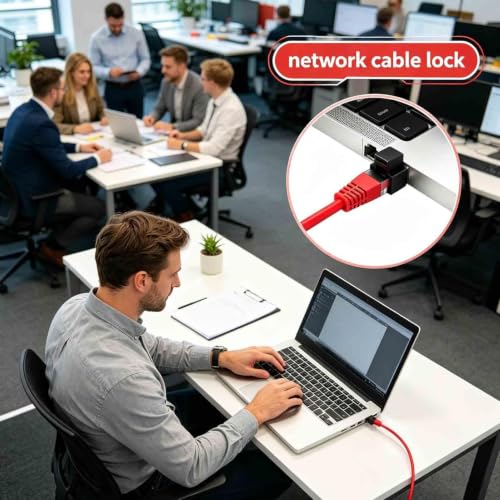 Protector de conector Ethernet anticaídas y antirrobo con llave de seguridad 3