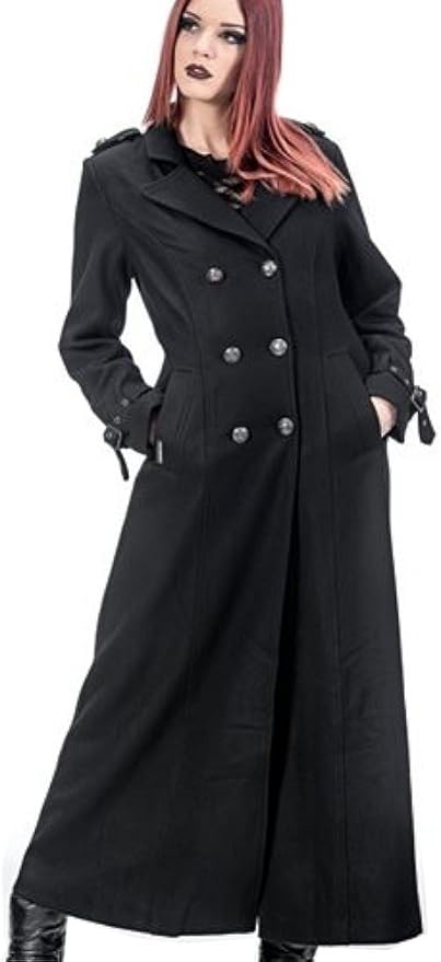 Amazon クイーンオブダークネス Queen Of Darkness 超ロング マキシ丈 コート レディース ゴシック 黒 Wot0 コート ジャケット 通販