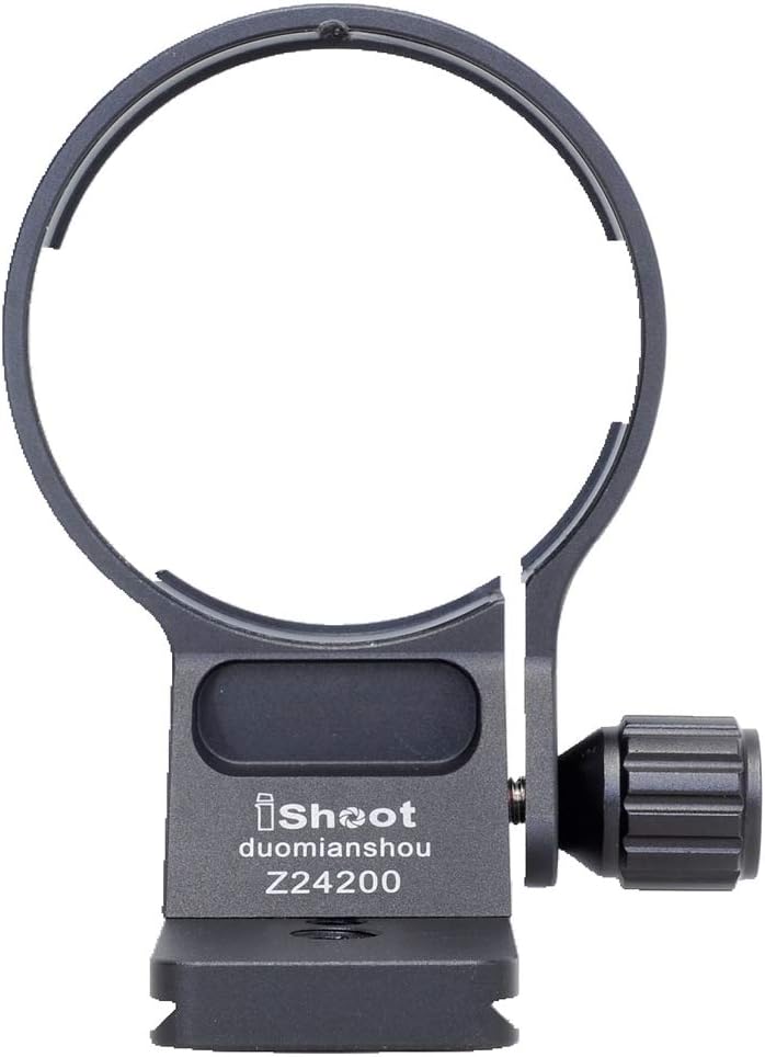 iShoot Metal Tripod Mount Ring Lens Collar Compatible with Nikon Z 24-200mm f/4-6.3 VR & DX 50-250mm f/4.5-6.3 VR, Lens Support Holder Bracket Bottom is Arca-Swiss Fit Quick Release Plate Feature