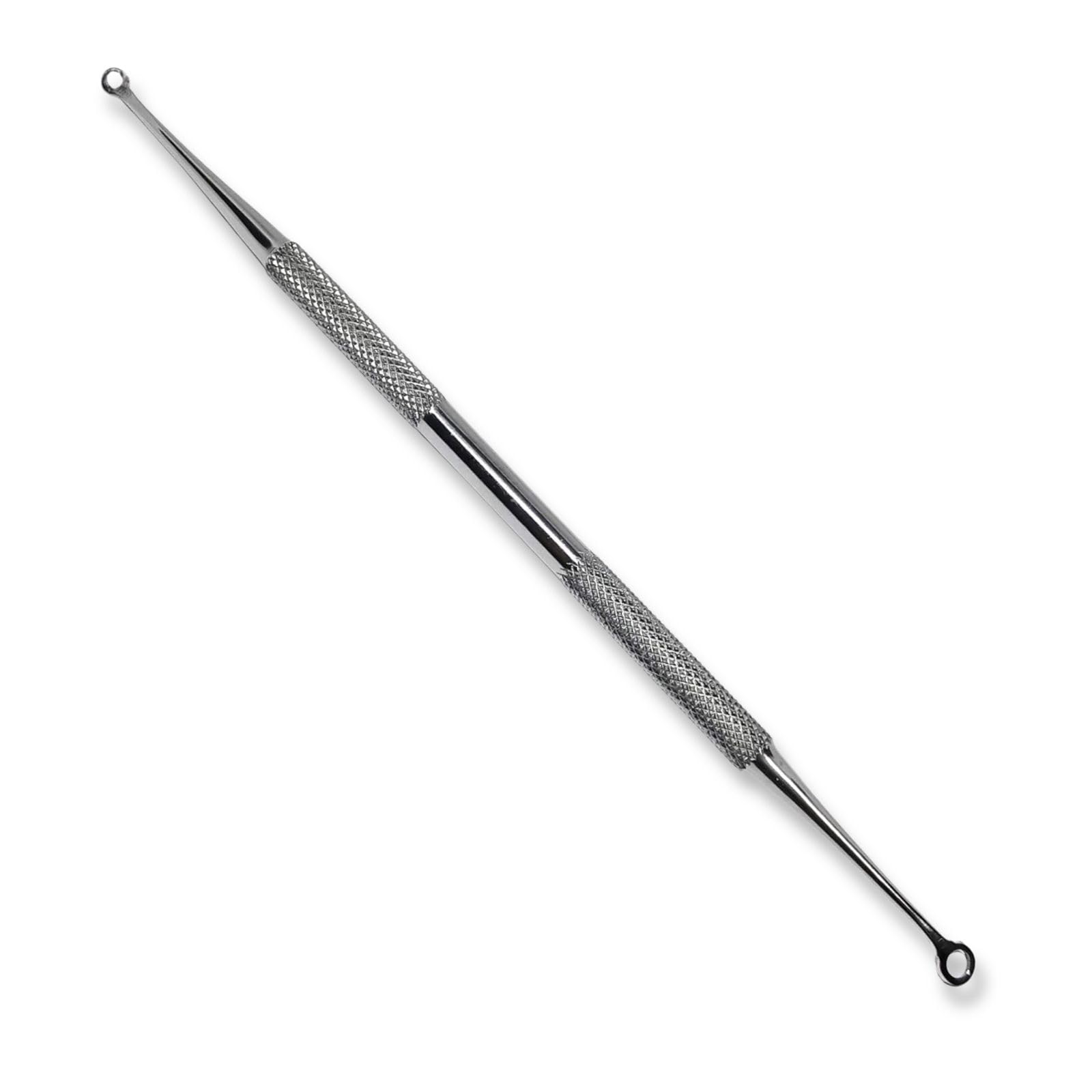 Stainless Steel Double Head Squeeze Round Needle for Face and Nose Blackhead Remover Comedone Extractor Popping Tool Silver-image-44