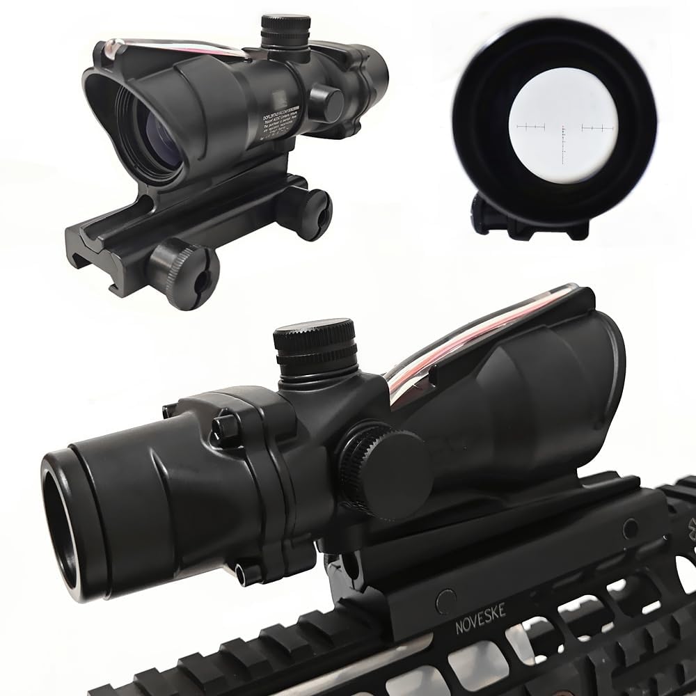 Hunting 4x32 Red/Green Fibre Chevron Retina Optic Scope Illumination Rifle Scope