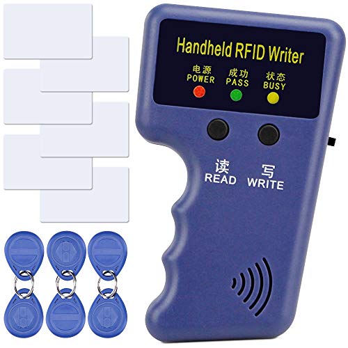 A 125 KHz Scrittore Di Tessere UID/Duplicatore Copiatrice Sistema Di Controllo Accessi Per La Sicurezza Domestica Programmatore + 6 Carte Identificazione Scrivibili E Kit Etichette ID 6pcs (A#)