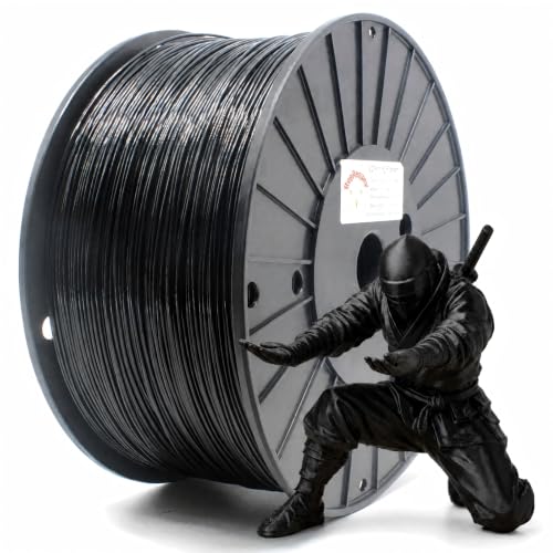 Image of RepRapper Black PLA Filament 1.75mm (±0.03mm), 6.6lb(3kg) Large Spool | Premium Easy-to-Print PLA Material, Smooth & Reliable Printing, Excellent Compatibility with Most FDM 3D Printers