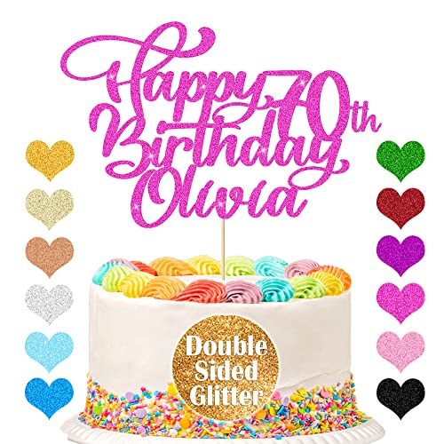 Cake Topper Customized Cake Topper Personalized Happy Birthday Cake Toppe Birthday Cake Decoration Any Name Age 1St 10Th 16Th 18Th 20Th 21St 30Th 40Th 50Th 60Th 70Th 80Th #TOP1