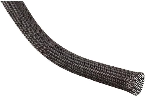 Techflex CCP2.00BK Clean Cut Braided Cable Sleeve, 1 Meter Length x 50.8 mm Width, Black