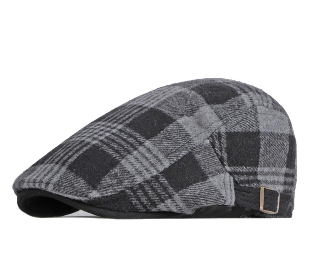 Quanhaigou Unisex Denim Newsboy Hats Flat Ivy Gatsby Cabbie Driving Berets Hat Cotton Dad Cap for Men Women