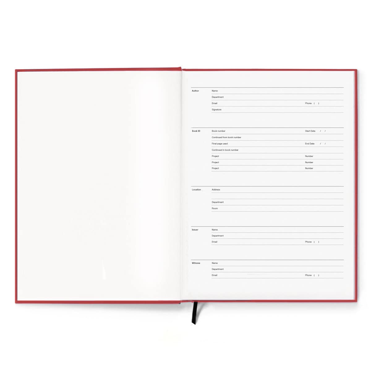 Vela Sciences Advanced S7R-G Cahier de laboratoire ProCover étendu, 23,5 x 30 cm, 144 pages, cuir synthétique rouge, reliure permanente, papier épais de 31,8 kg (lot de 1, pois)