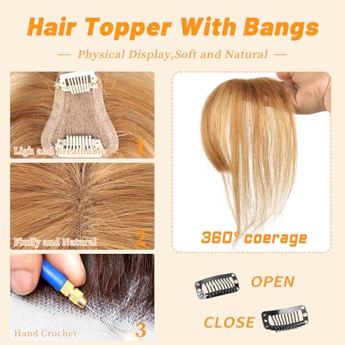 Frange à clipser pour masquer le manque de volume - Cheveux naturels 360°